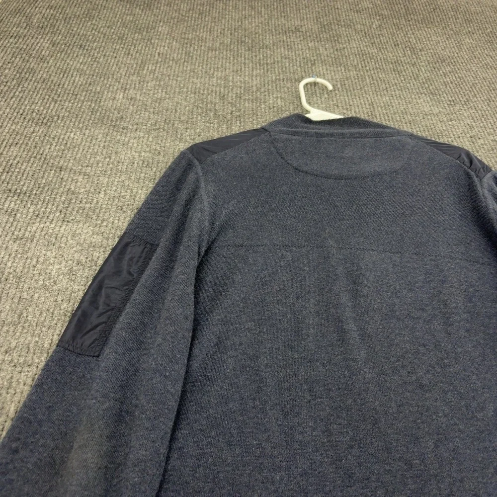 Tommy Bahama Pullover Mens XL Blue Cotton Blend Quarter Zip IslandZone Casual